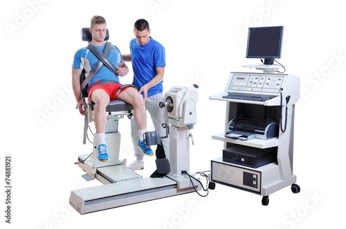 Sports Scientist doing Performance Assessment. Modern Technology