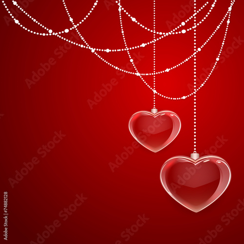 Valentines background with hearts