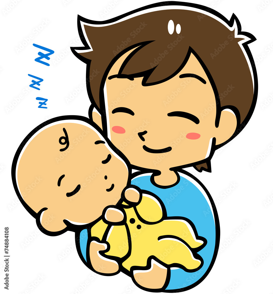 赤ちゃんとパパ(睡眠) 赤ちゃんとパパ(睡眠)