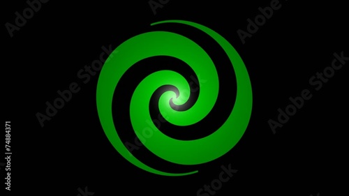 Drehende Spirale grün
