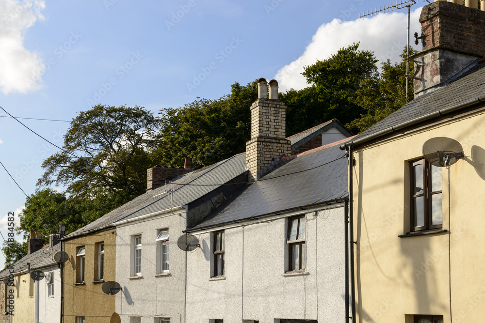 satellite dishes on old houses,  Bodmin , Cornwall
