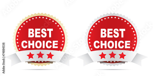 Labels - Best choice. Vector