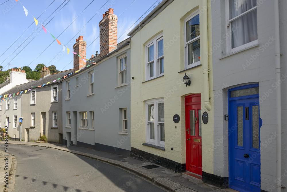 street bends at Fowey, Cornwall