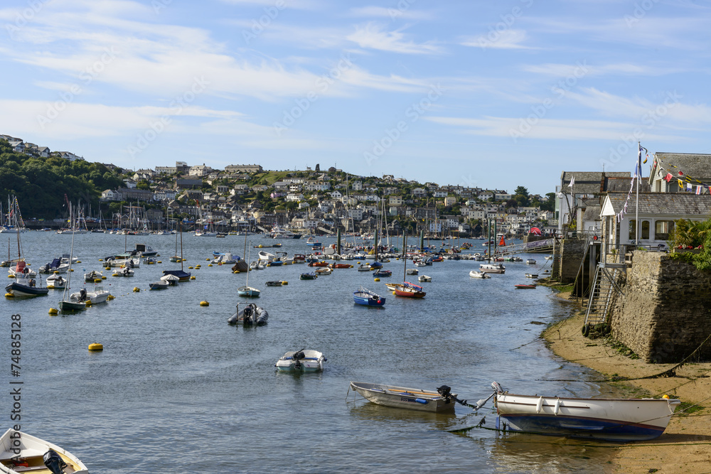 Obraz premium Fowey Polruan cove harbour , Cornwall