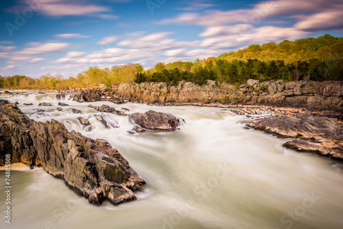 Long exposure of rapids in the Potomac River at Great Falls Park