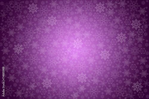 Purple winter background with snowflakes.