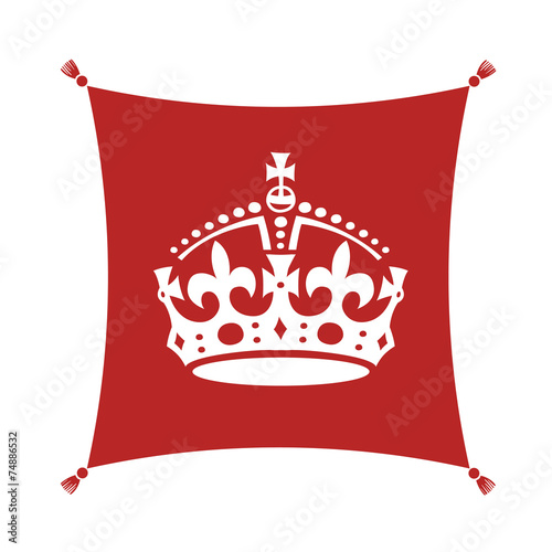 Keep Calm Crown  Symbol on Cushion