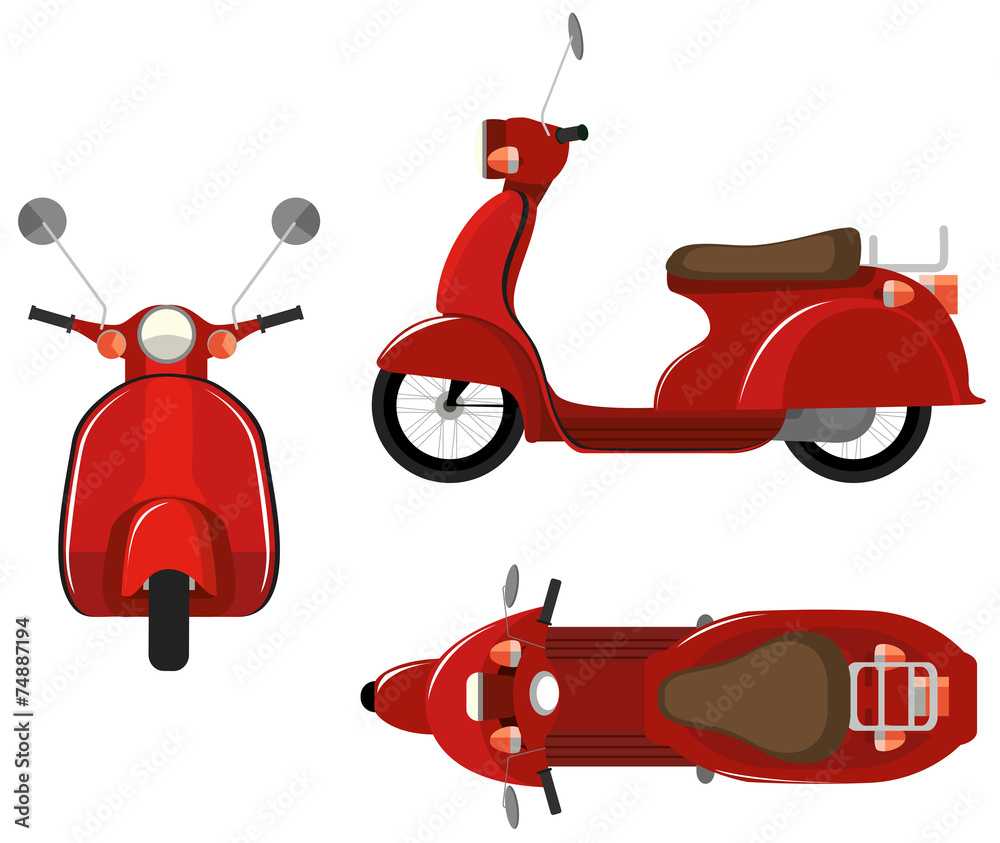 Naklejka premium Scooter