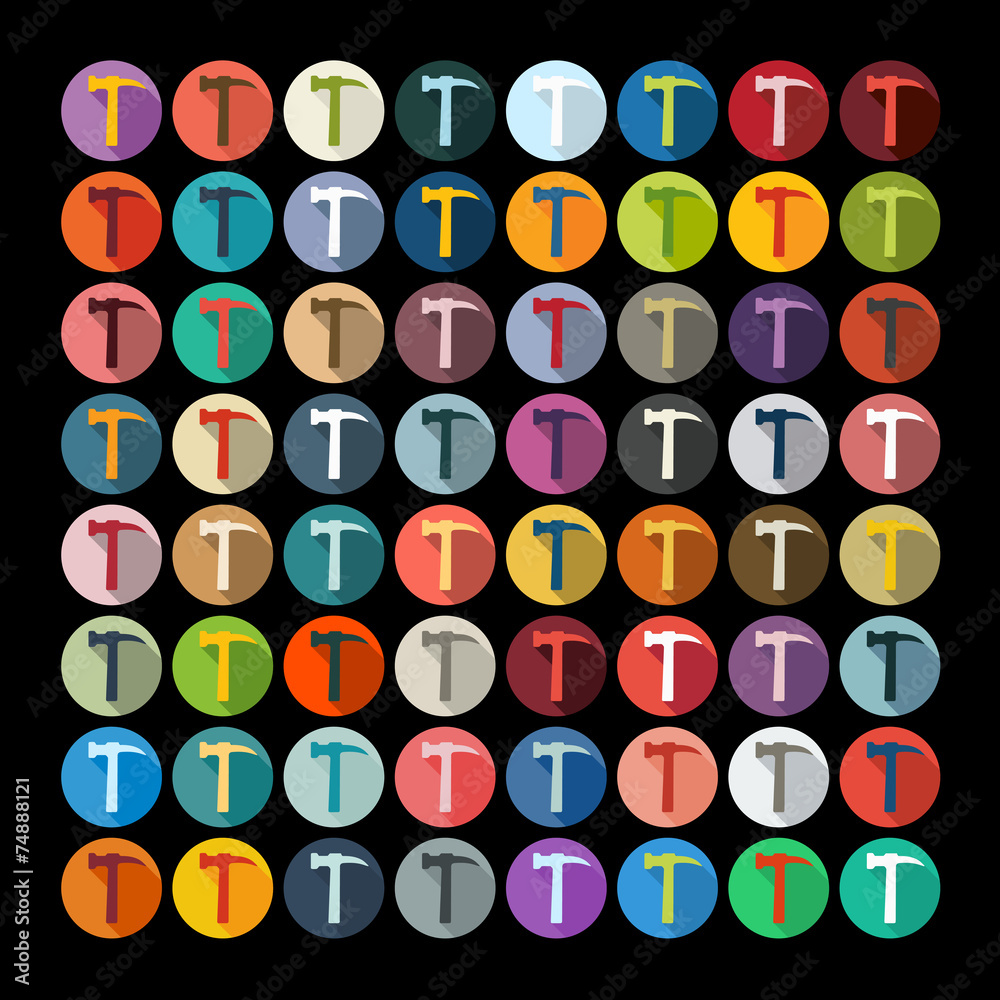 Flat design: hammer Flat design: hammer