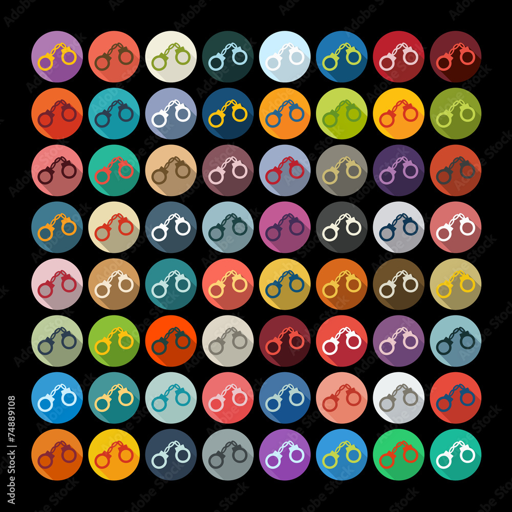 Flat design: handcuffs Flat design: handcuffs