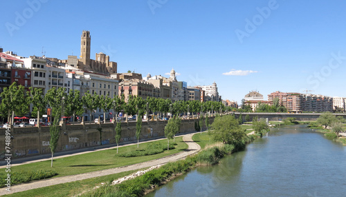 The Segre River in Lleida, Spain
