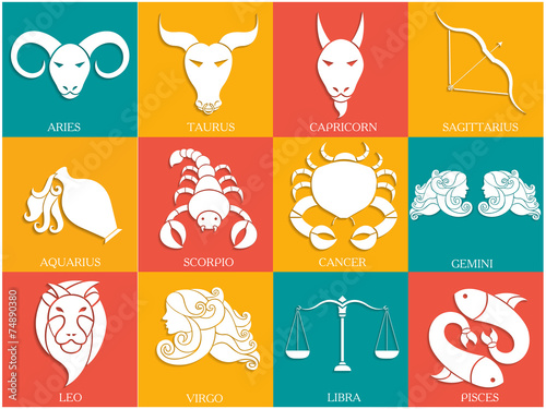 Zodiac or Horoscope sign collection.