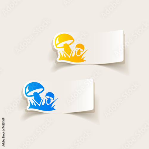 realistic design element: mushrooms