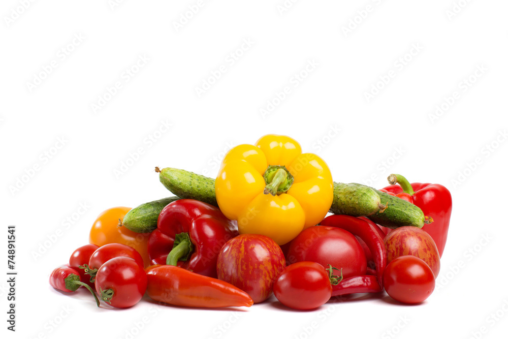 many different fresh peppers many different fresh peppers