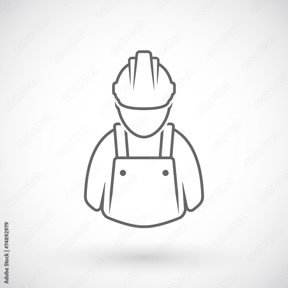 Worker outline icon