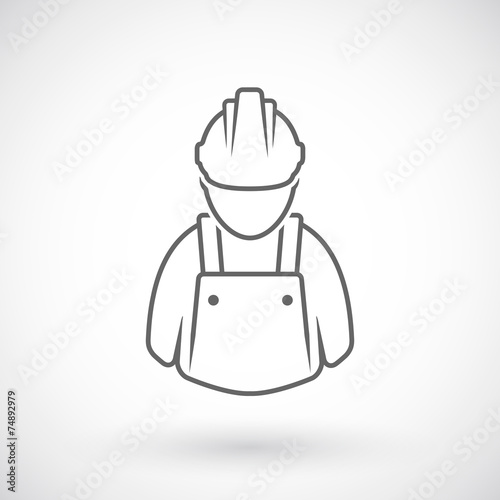 Worker outline icon
