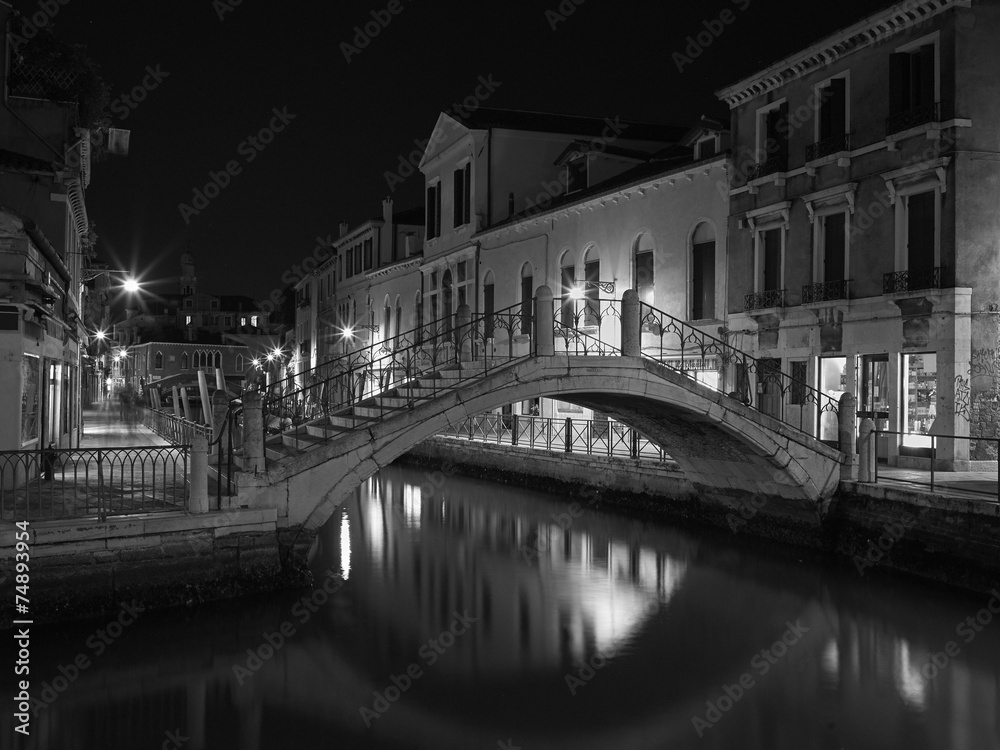 Naklejka premium Venice By Night: Fondamenta dei Tolentini