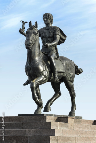Canvas-taulu Greek Leader Alexander The Great on Horse