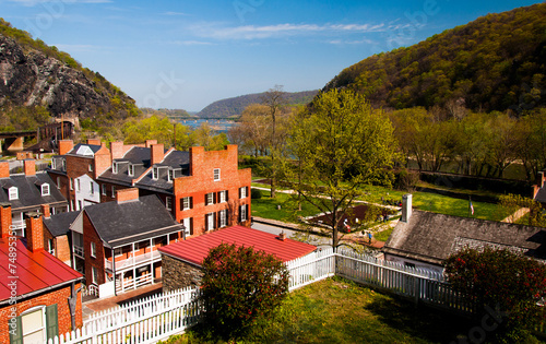 Spring view of Harper's Ferry, West Virginia.