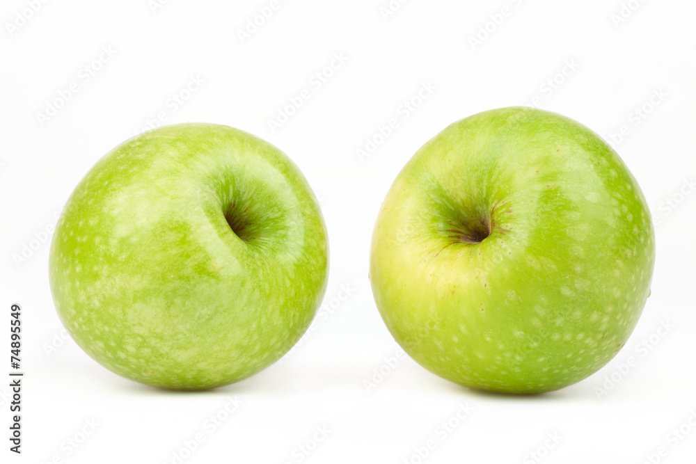 Green apple, isolated on white background Green apple, isolated on white background