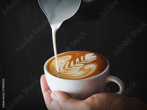 Tableau sur toile Latte art Coffee Collage