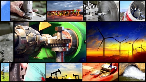 Industrial montage video wall