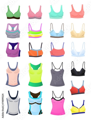 Sports bras and t-shirts