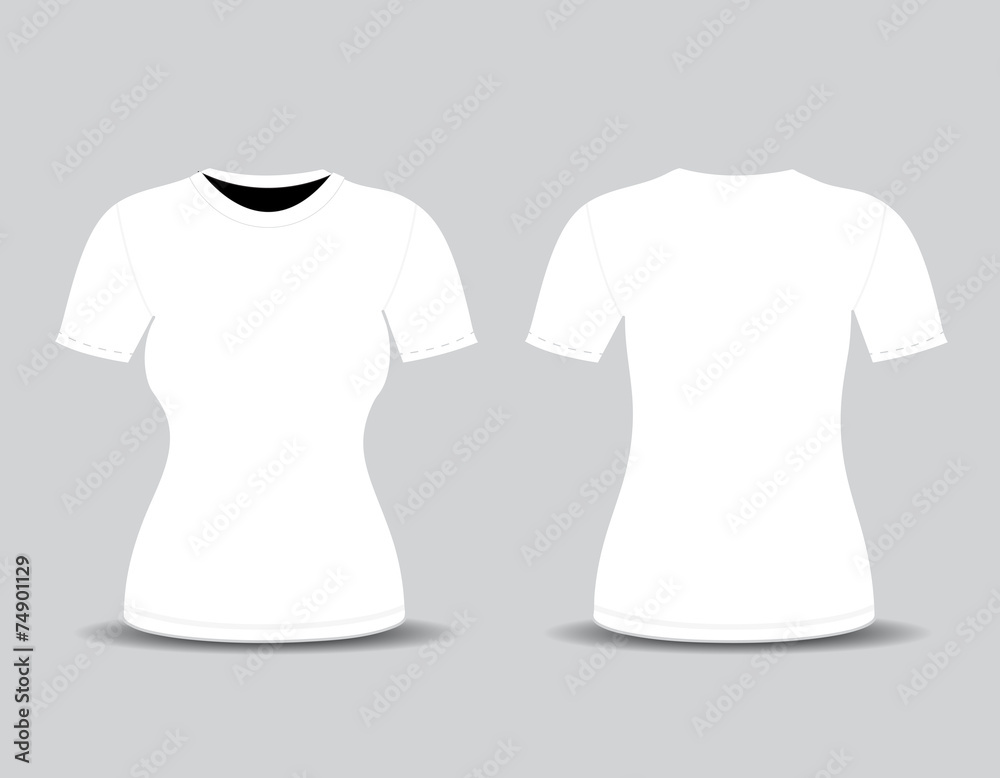 Blank t-shirt template (front and back views). vector illustrati Blank t-shirt template (front and back views). vector illustrati