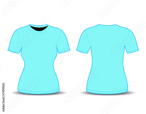 Blank t-shirt template (front and back views). vector illustrati