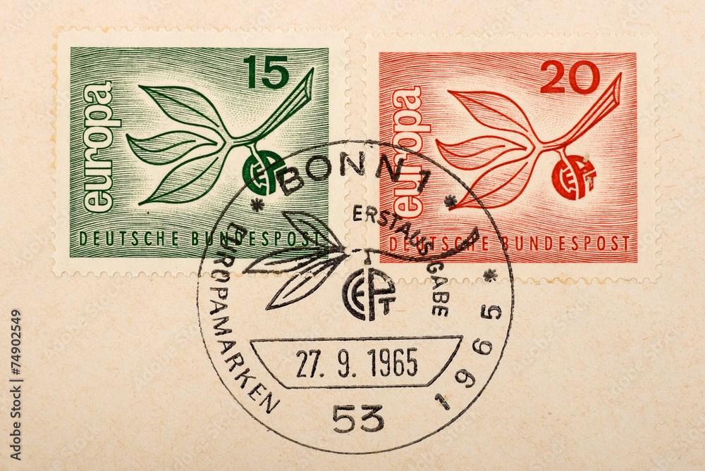Vintage German postage stamps