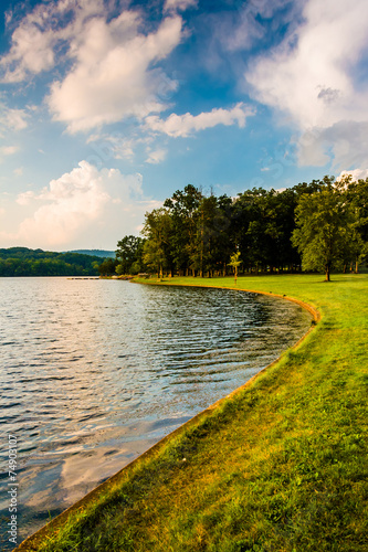 The shore of Lake Pinchot, at Gifford Pinchot State Park, Pennsy photo