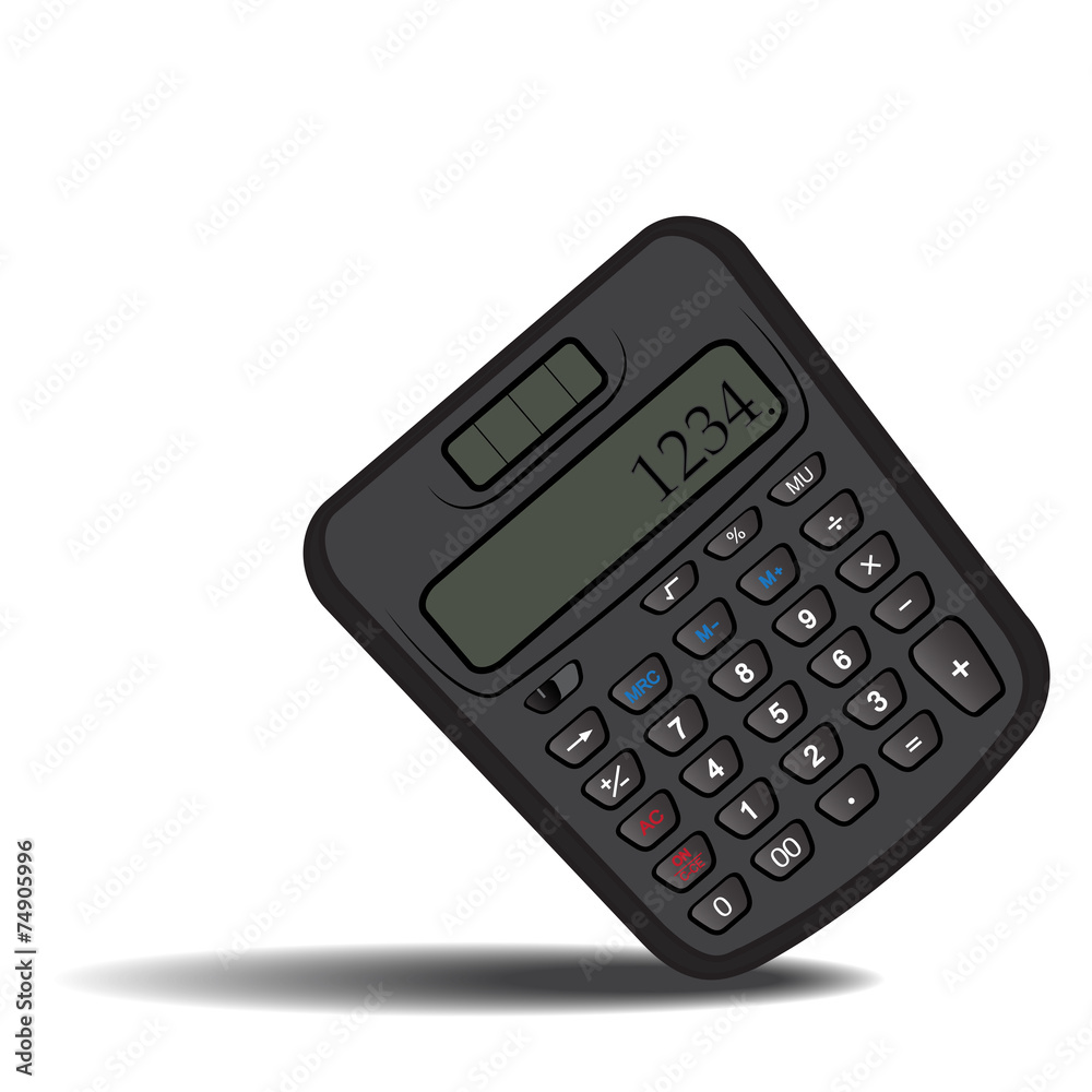 Calculator on a white background Calculator on a white background
