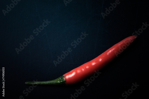 red hot chili peppers on a blackboard. With space for text. tint