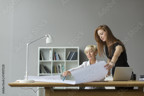 Women working in the office photo