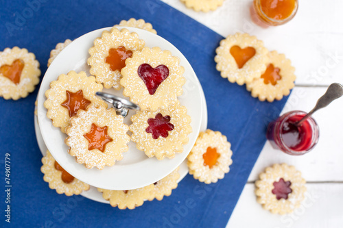 Linzer Kekse mit Marmelade