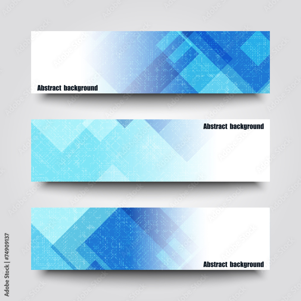 Fototapeta premium Set of banner templates with abstract background.