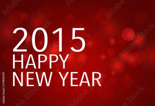 2015 Happy New Year. Vector illustration.