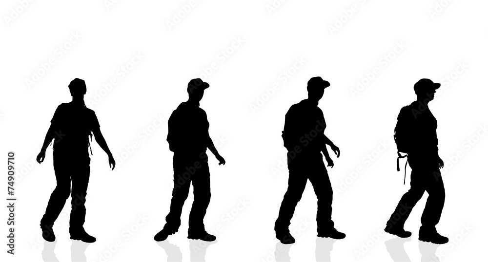 Vector silhouette of woman.