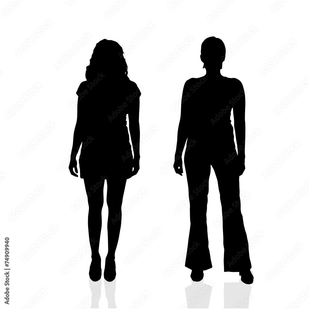 Vector silhouette of a woman. Vector silhouette of a woman.