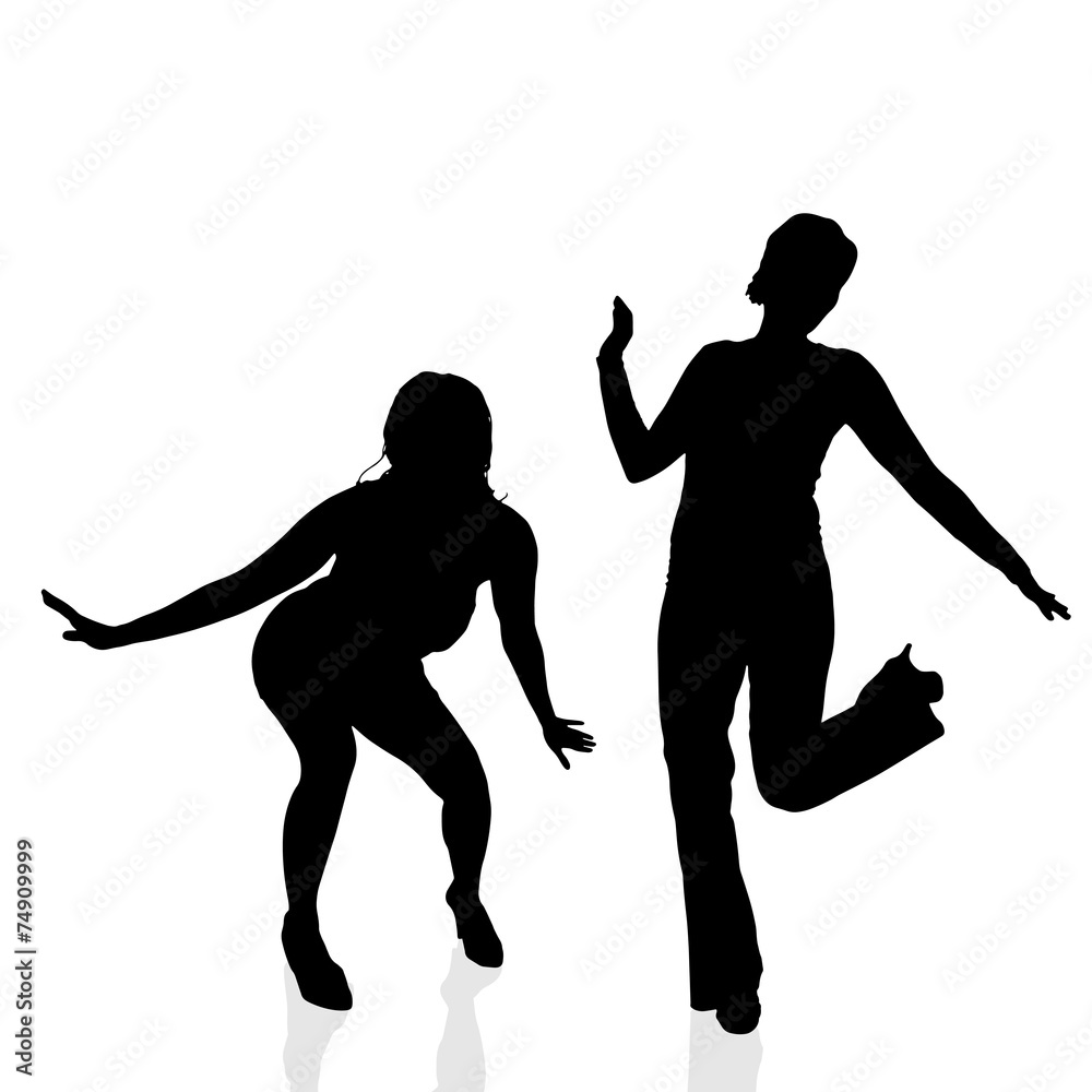 Vector silhouette of a woman. Vector silhouette of a woman.
