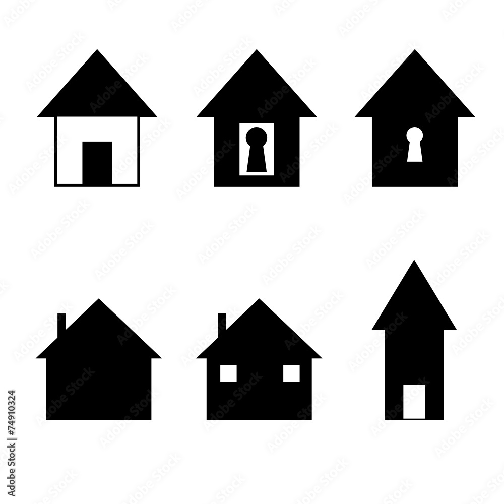 house icon set vector