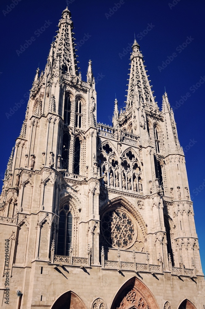 Facade of Cathedral of Burgos, Spain