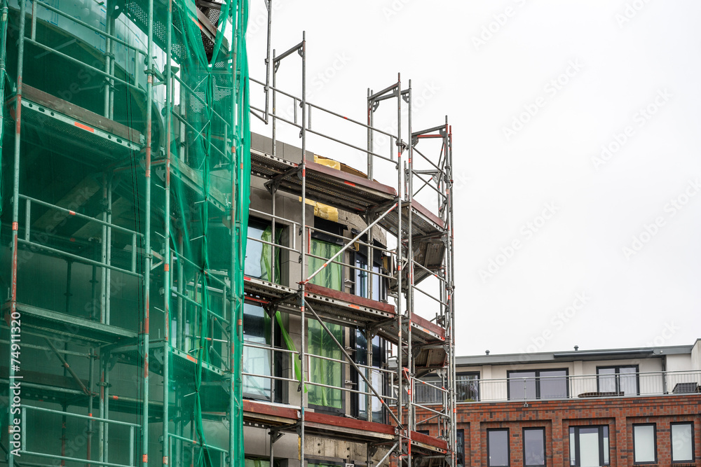 Baustelle mit Gerüst Baustelle mit Gerüst