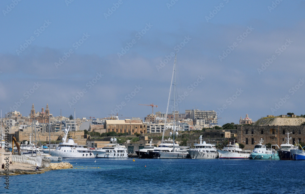 Malta, the picturesque bay of Valetta