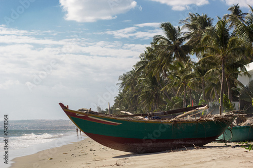 Fishing boat on the beach © _chupacabra_