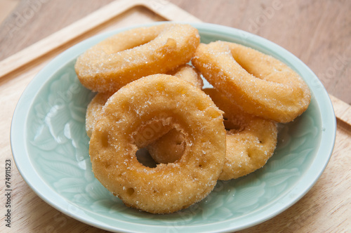 closeup of a pile of rosquillas, thai donuts