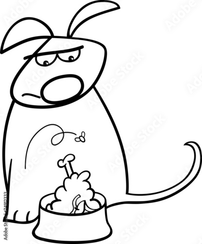 dog and nasty food coloring page