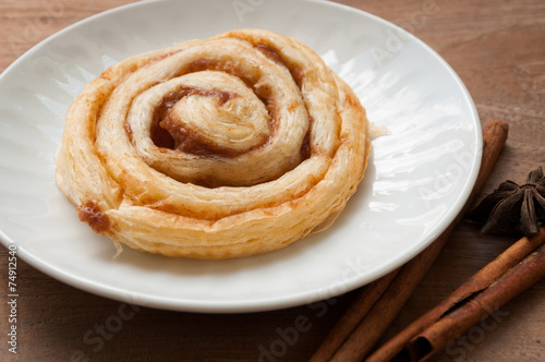 Cinnamon rolls on a plate,dessert