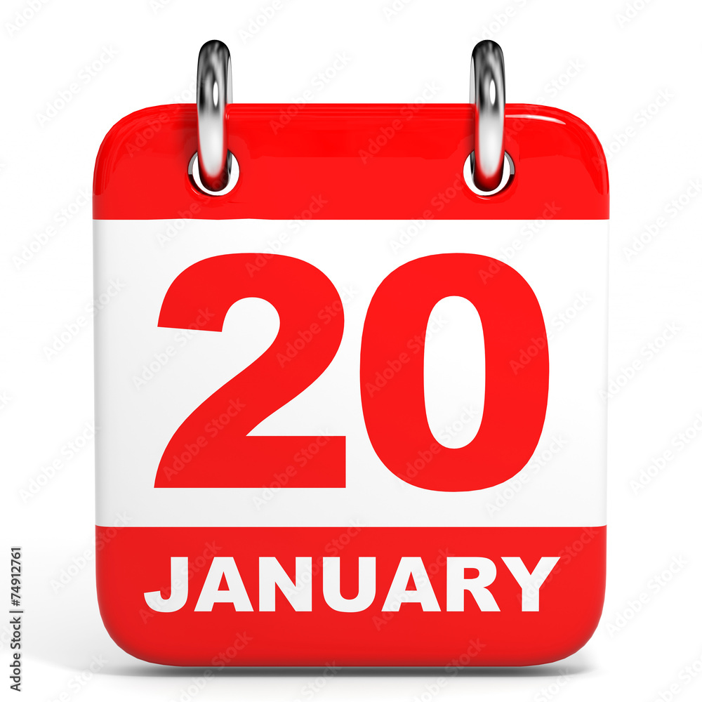 Calendar. 20 January. Calendar. 20 January.