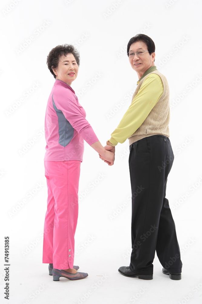 스튜디오 안에서 노부부 스튜디오 안에서 노부부